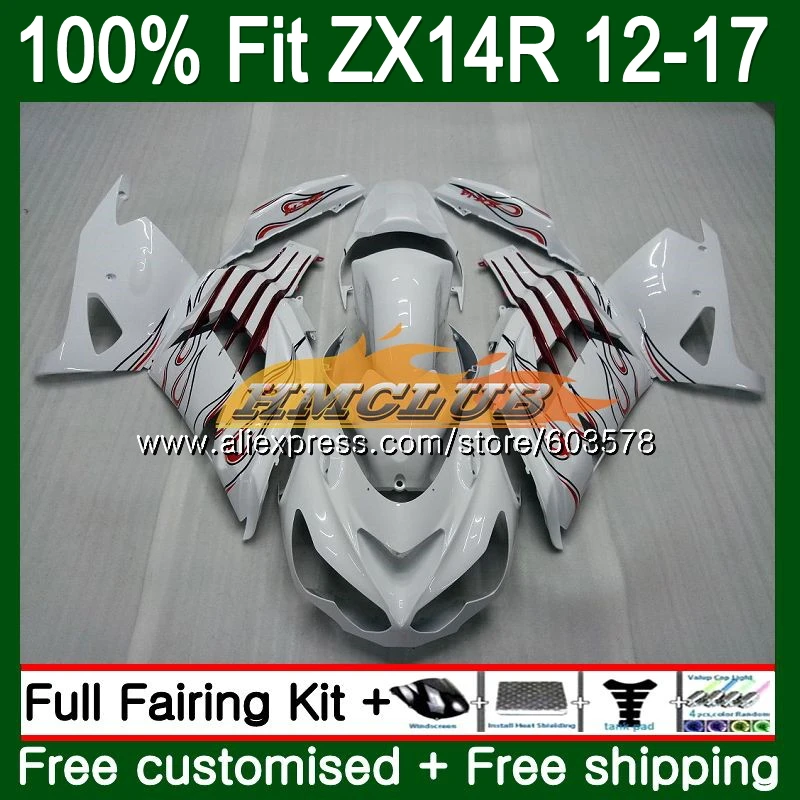 Инъекции для KAWASAKI ZX-14R ZX14R для детей возрастом 12, 13, 14, 15, 16, 17, 115CL. 23 Красный Пламя ZZR1400 ZX 14R 2012 2013 обтекатель
