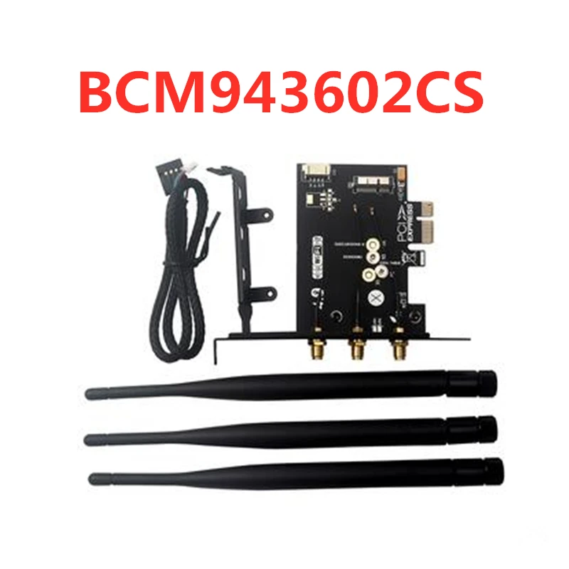Подходит для черной сетевой карты Aple настольный адаптер PCI-E к BCM943602CS / CS2 |