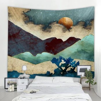 

Mountain night sky Indian Mandala Tapestry Wall Hanging Bohemian Gypsy Psychedelic Tapiz Witchcraft Tapestry