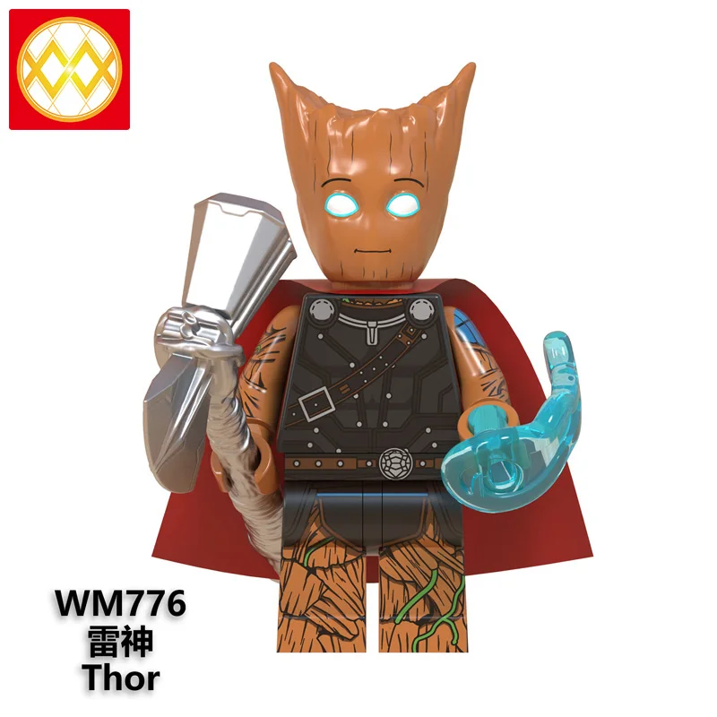 WM793 пьян Бро Тор с бородой Марвел из Мстителей Fat Thor с Cola Модель Коллекция строительные блоки игрушки для детей - Цвет: wm776
