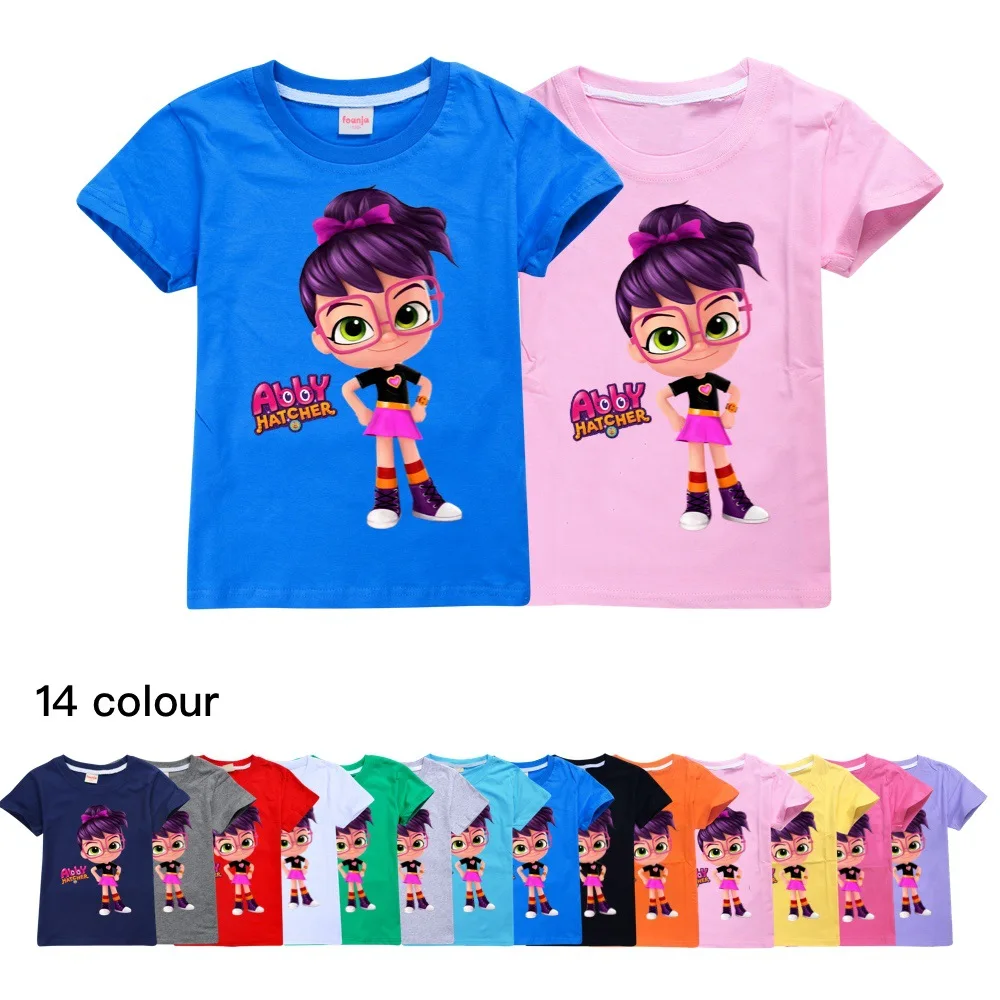 

Abby Hatcher Kids Clothes Cotton Short-sleeved T-shirts Children Sweatshirt Cartoon Teenager Tops Boys Girls Tees Clothing