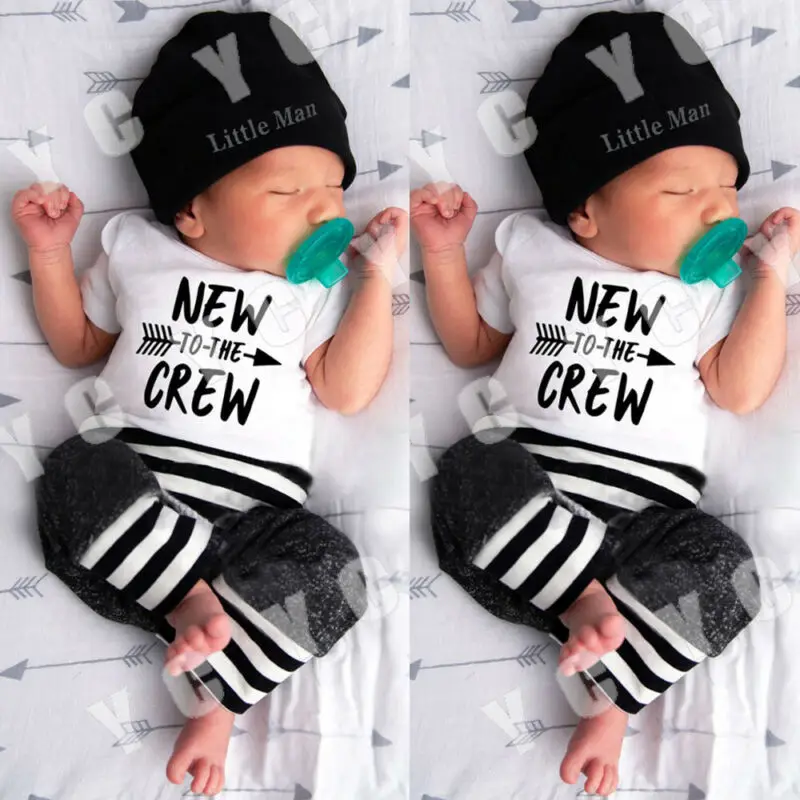 CANIS/ г. Осенний милый комбинезон с длинными рукавами и буквенным принтом для новорожденных мальчиков+ штаны в полоску в стиле пэчворк, одежда, комбинезон