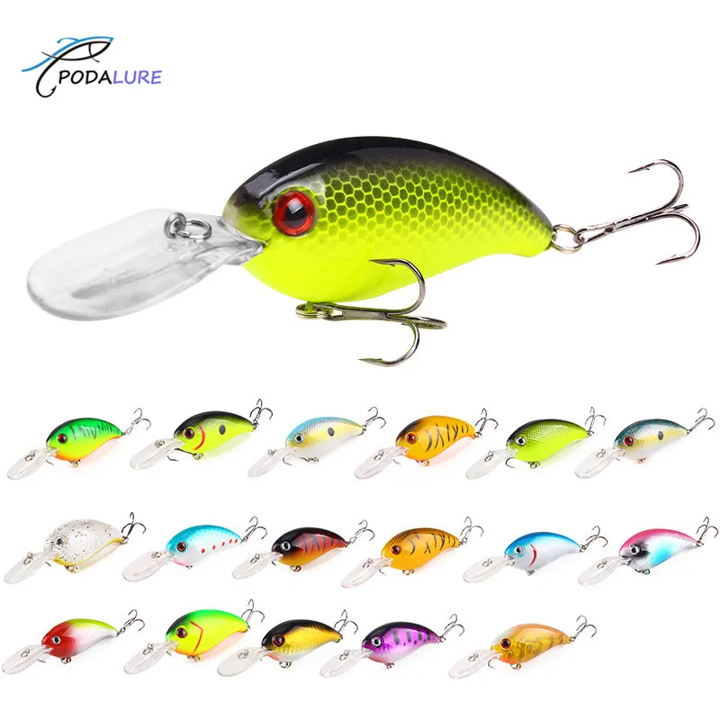 

Laser Crankbaits Fishing Lures Wobblers Artificial Crank Bait Bass Fishing Tackle