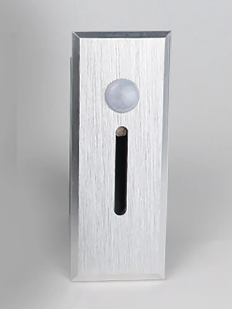 Silver Brush Finish Настенный светильник с датчиком движения PIR встраиваемый лестничный светильник светодиодный 3W украшение для помещений лестница настенный лестничный Светильник Коридор алюминий - Цвет абажура: Silver Brush Finish