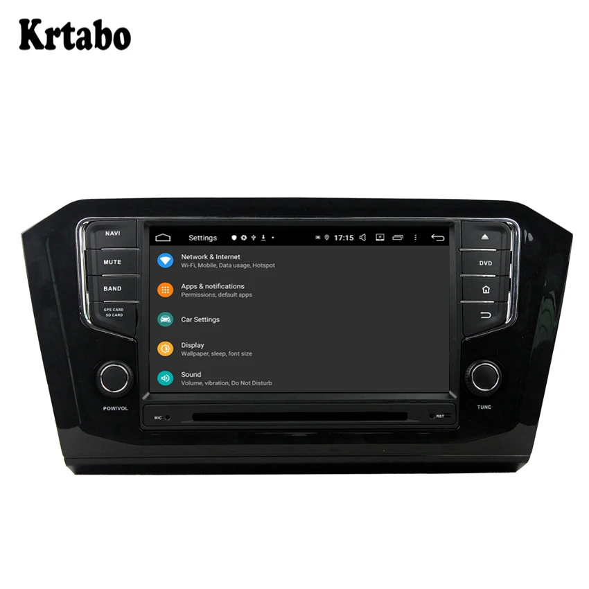For Volkswagen Passat 2015 Android smart car navigation reversing image control screen one machine recorder support DVD