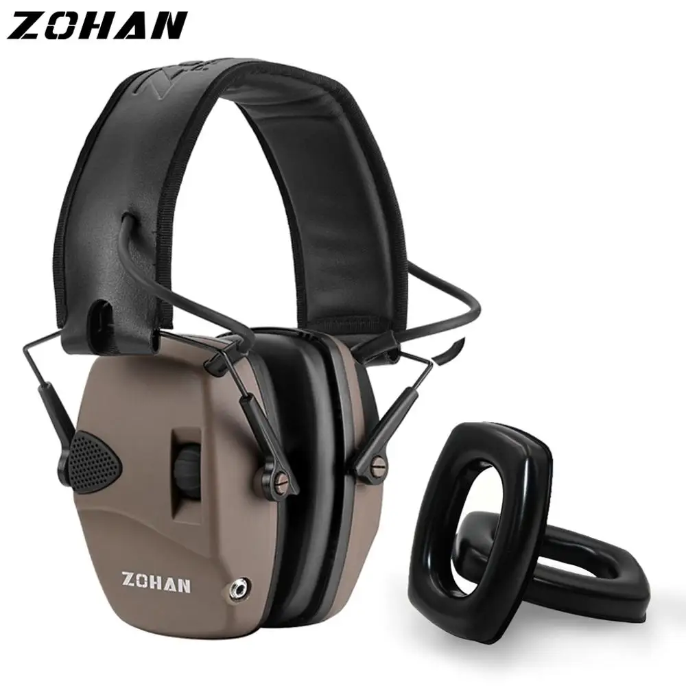 ZOHAN Earmuff Electronic headphones Protear NRR 22DB for Tactical