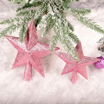 

15/20cm Christmas Tree Star Christmas Tree Toppers Powder Christmas Star Christmas tree ornaments Xmas Decoration