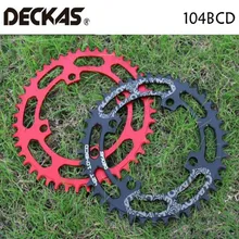 DECKAS 104BCD 40/42/44/46/48/50/52T горный велосипед Звездочка MTB велосипед диаметра окружности болтов(Алюминий узкая широкая цепь из колец цепь BCD 104