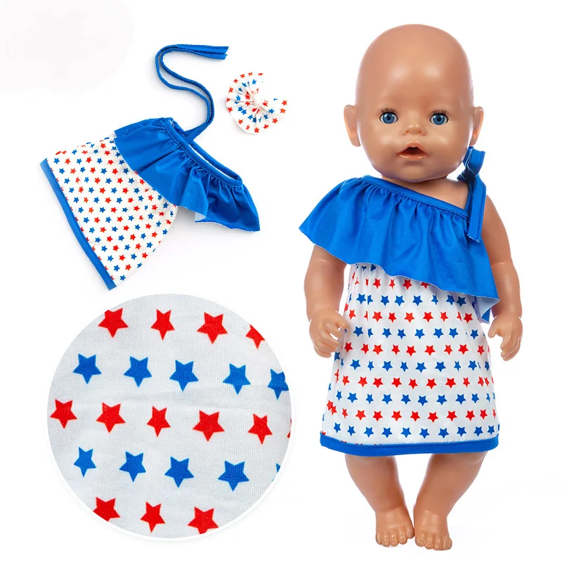 五星荷叶斜肩裙-主图07