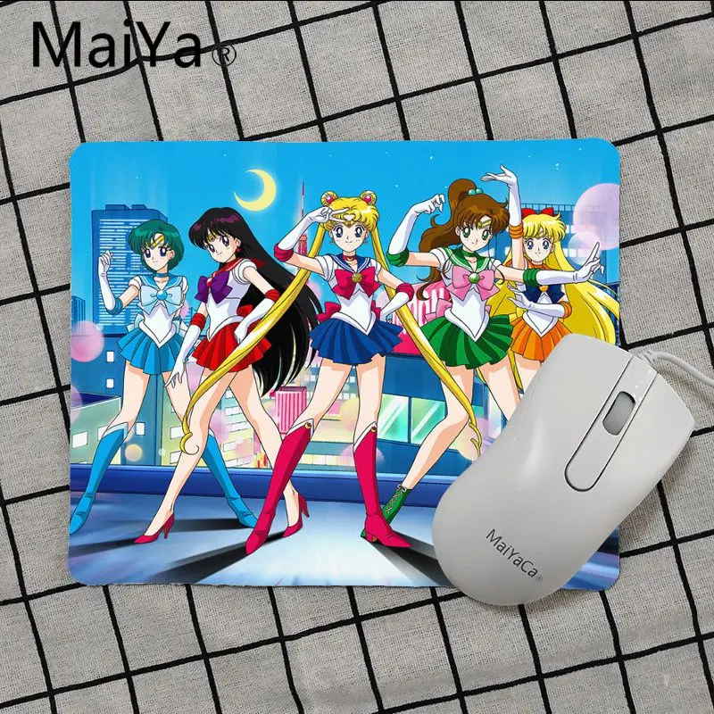 No Lock Edge25x29cm Maiya Высокое качество аниме Сейлор Мун резиновая мышь прочный Настольный коврик для мыши Лидер продаж игровой коврик мышь - Цвет: No Lock Edge25x29cm