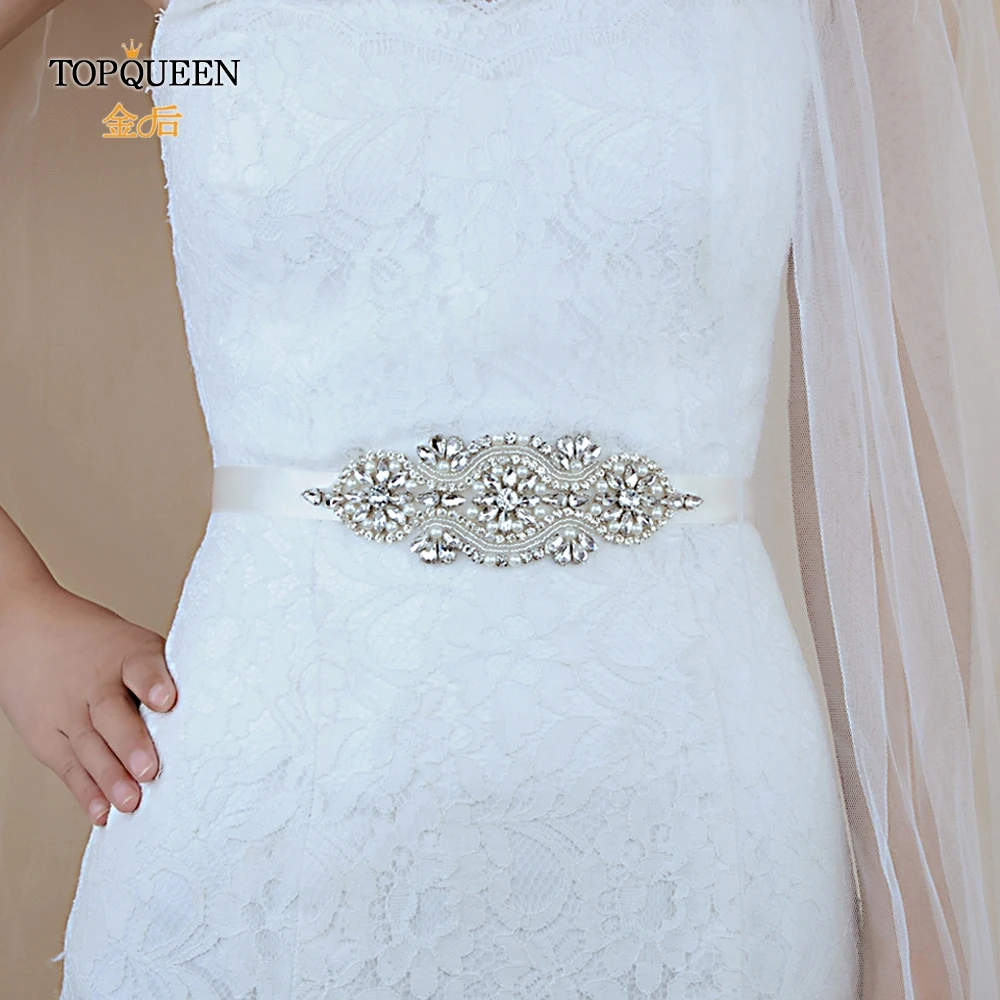 TOPQUEEN S05, западные свадебные стразы, ремни, белый пояс для женщин, блестящий свадебный пояс, жемчужный пояс для девочек, стиль, Свадебный ремень