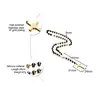 30" 8MM Stainless Steel Rosary Beads Necklace Black and Gold Color with Holy Jesus Christ Crucifix Cross Pendant 5