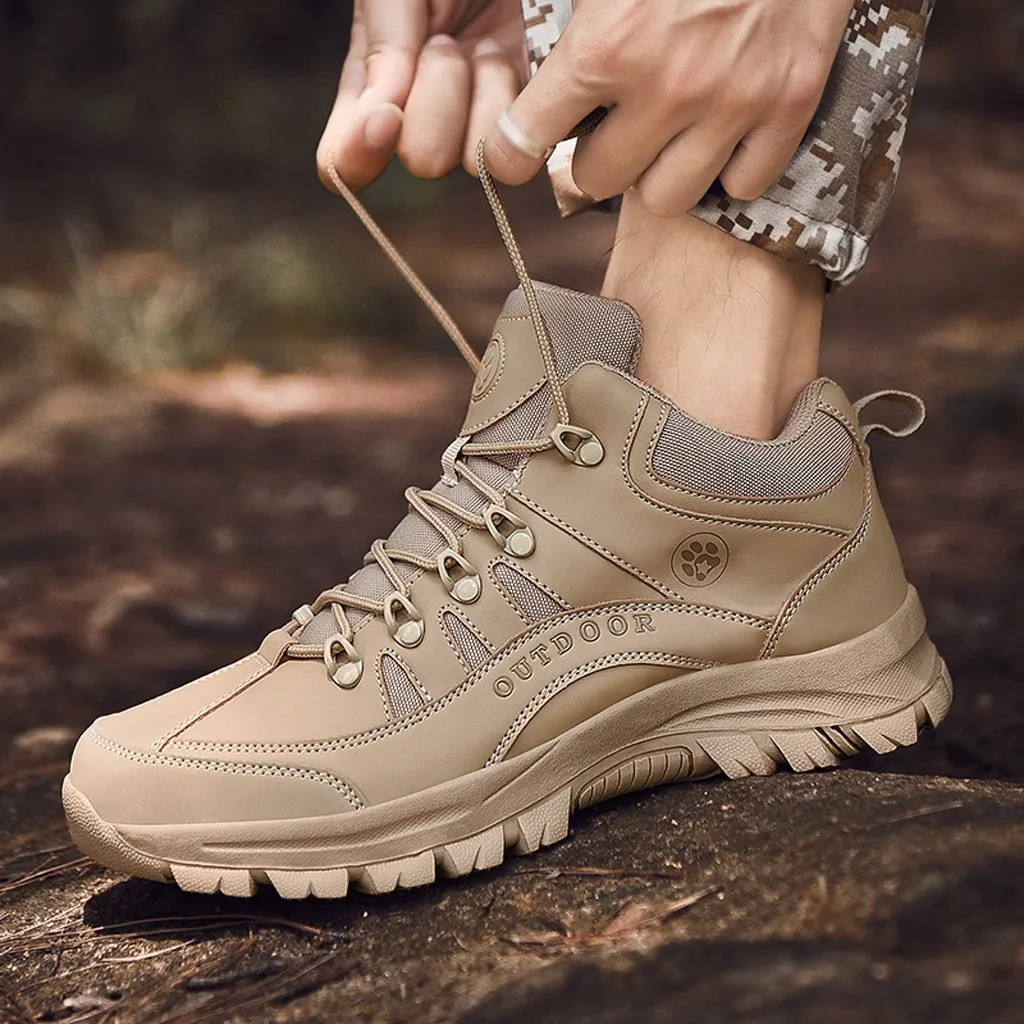 Zapatillas hombre/Мужская Спортивная обувь на нескользящей подошве; Лоскутные мужские альпинистские сапоги на шнуровке; большие размеры