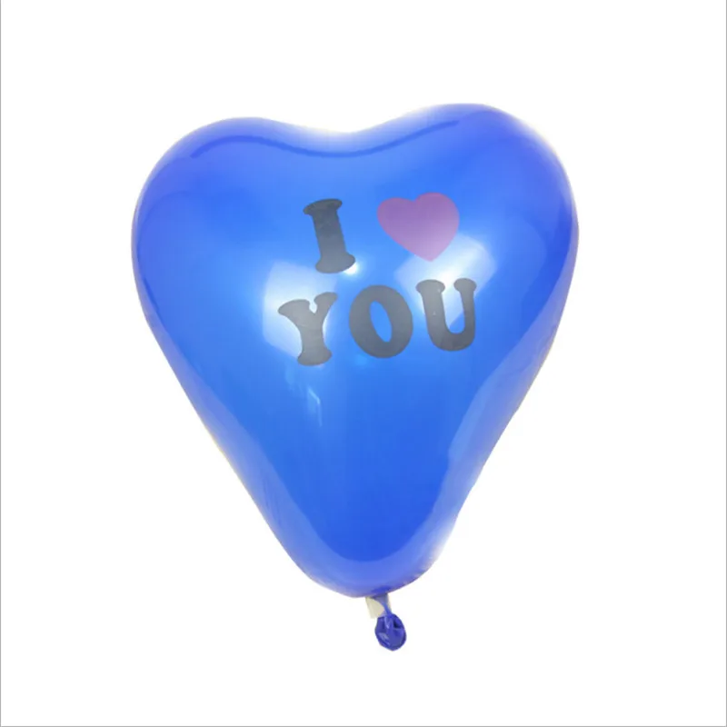 10 шт 2 г воздушный шар в форме сердца I love you день святого валентина предложение для свадьбы признание воздушный шар свадебное украшение для комнаты воздушный шар - Цвет: Синий