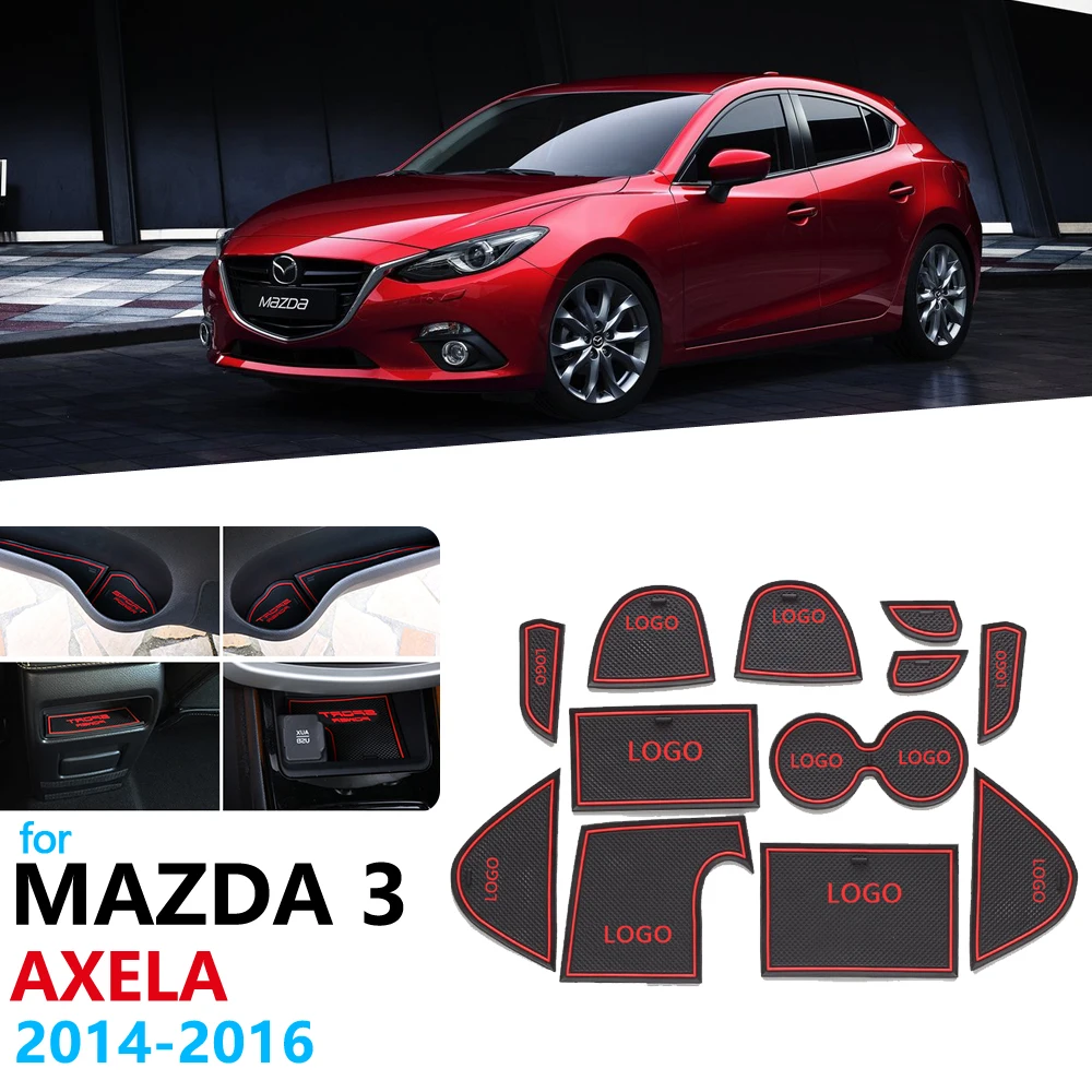 Противоскользящий резиновый подстаканник для воротника для Mazda 3 Axela BM MK3 Предварительно Подтяжка лица коврик для двери паз автомобильные наклейки аксессуары