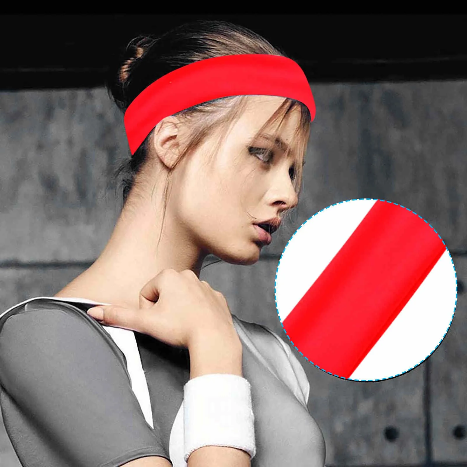 19Colors Cotton Sweatband Sports Unisex Sweat Headband Runnning Basketball Yoga Hair Band Elastic Head Band Sport safe Headband mini hair clips