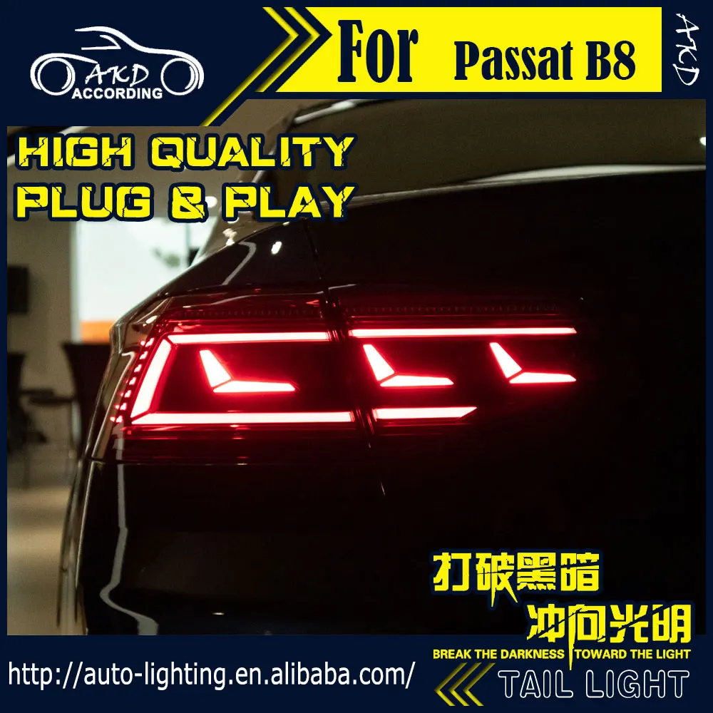 US $368.00 AKD Car Styling Tail Lamp for Passat B8 Tail Lights Upgrade Passat B85 LED Tail Light Signal DRL Stop Rear Lamp Accessories