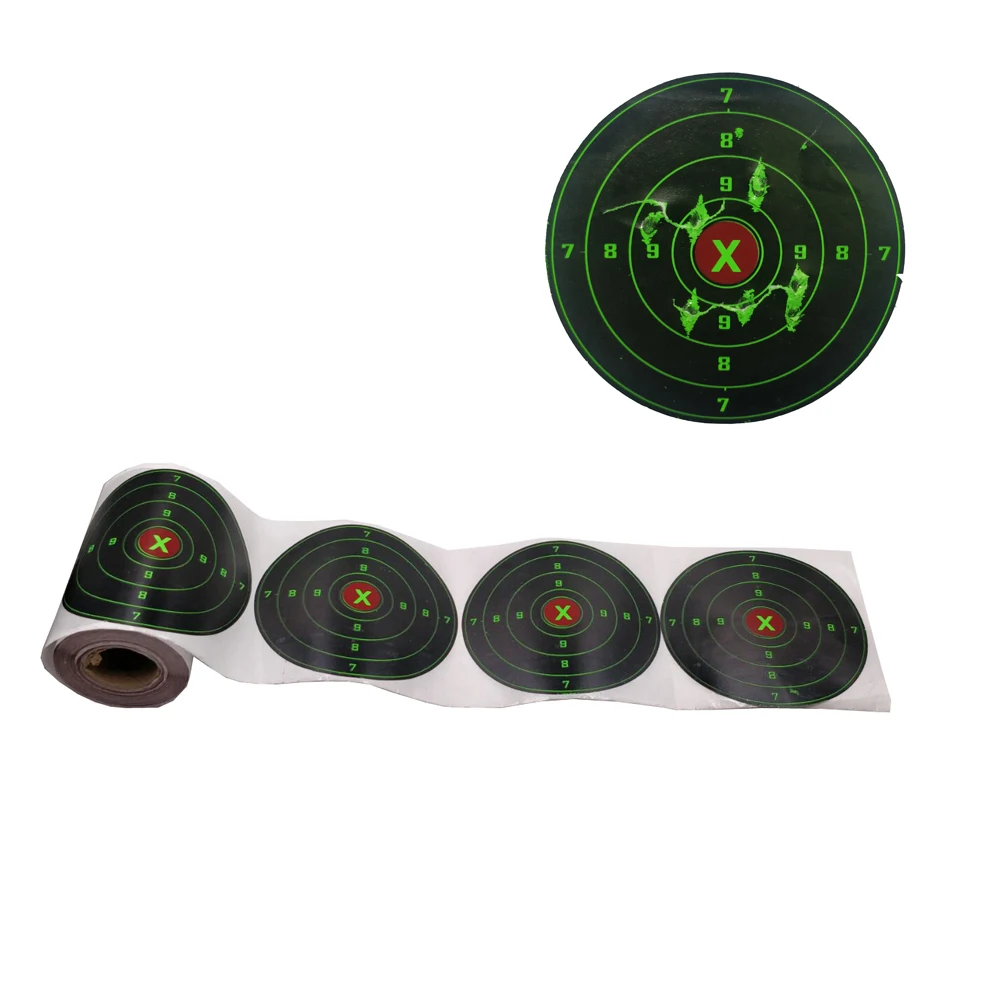 

4 inch x 100 pcs/roll splatter & reactive shooting target stickers
