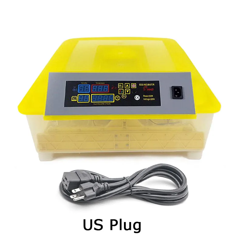 US Plug Полностью автоматический инкубатор на 48 яиц, лучший автоматический инкубатор на ферме, цифровой контроль температуры и влажности, Брудер, инкубаторная машина - Цвет: US Plug