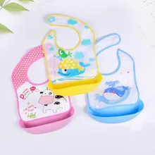 Bavoir de dessin animé EVA, tablier détachable pour les nourrissons à manger, sans lavage, imperméable à la salive, Bandana coloré pour bébés