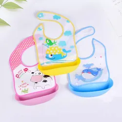 Cartoon EVA Bib Detachable Apron for Infants To Eat Children's Wash Free Waterproof Saliva Colorful Feed Bandana Baby Stuff