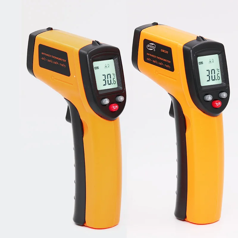 A Laser LCD Digital IR Infrared Thermometer Temperature Meter Gun Non-Contact Thermomete - Цвет: A