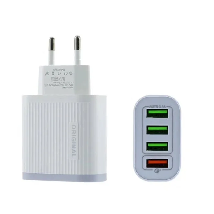 QC 3.0 4 Port USB Charger Wall Adapter Mobile Phone Charging for Universal Phones VH99