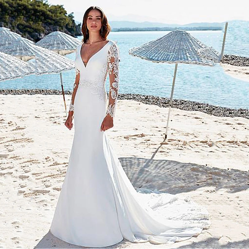 mermaid wedding dress beach