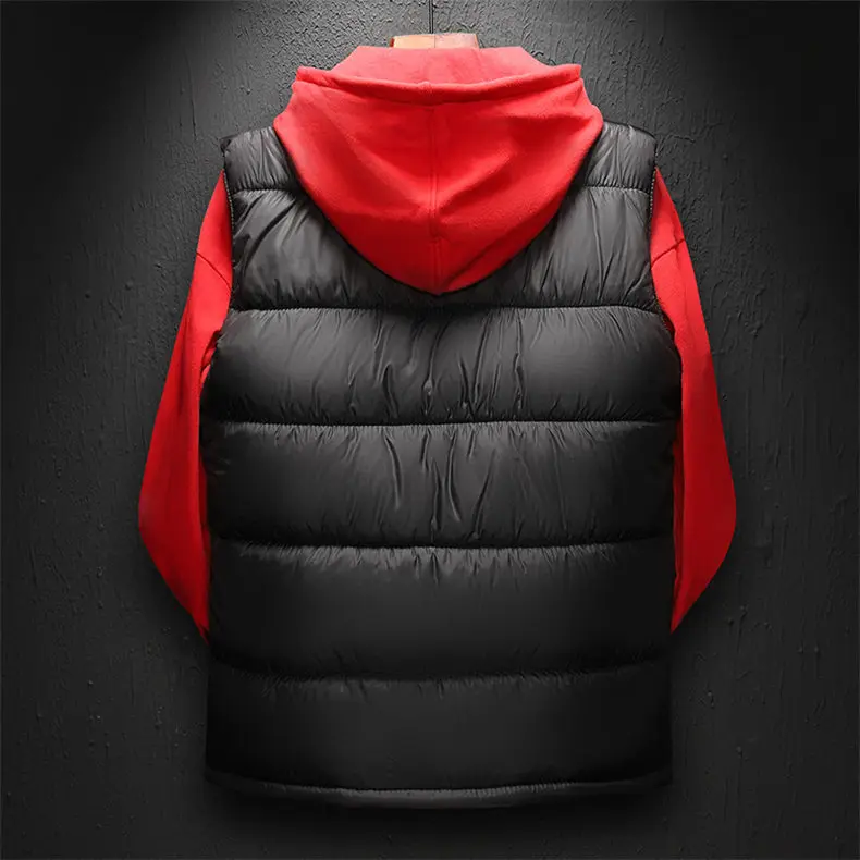 Male Vest Coat 2019 Autumn Winter Men Sleeveless Jacket Camouflage Padded Down Vest Men Waistcoat Brand Clothing Plus Size 6XL 15