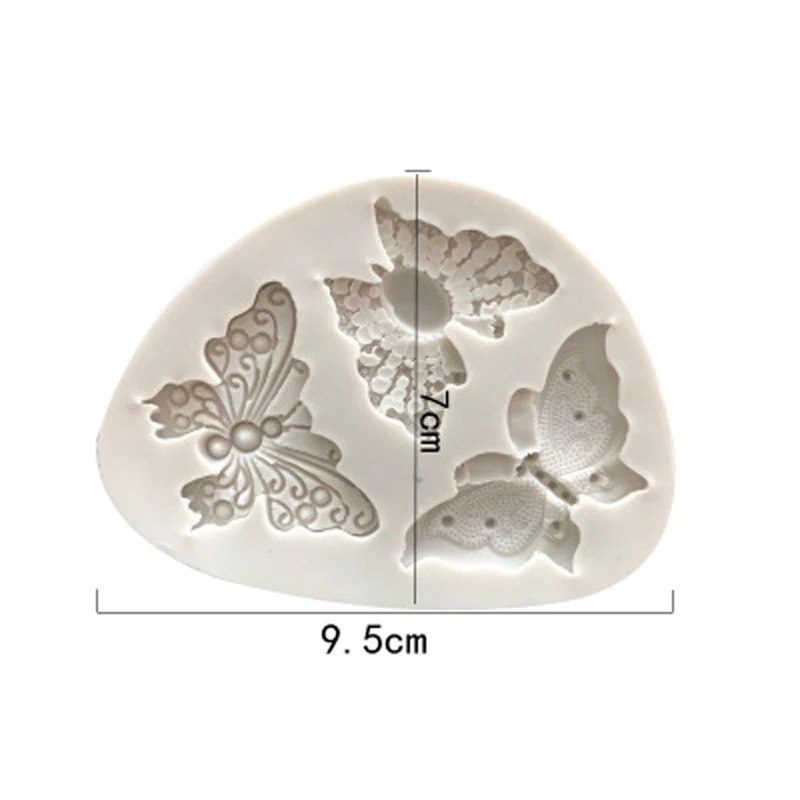 В форме бабочки Fondant (сахарная) силиконовая форма для выпечки в цветка мыла и