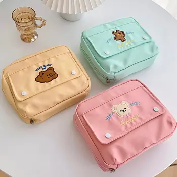 

Cute Large Capacity Nylon Pencil Case Student Stationery Pouch Bag Cosmetic Makeup Organizer Storage Tool