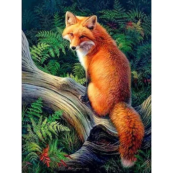 

Diamond Painting Fox Cross Stitch Home Decor Diamond Embroidery Animal Picture Rhinestones Gift Handmade Wall Art
