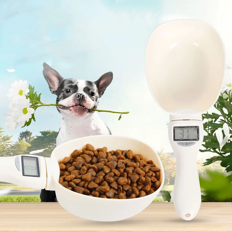Питомец собака еда мерная ложка чашка для Кормления Собаки Pet Еда весы чашки кухонные весы с чашей со светодиодным дисплеем портативная съемная чаша