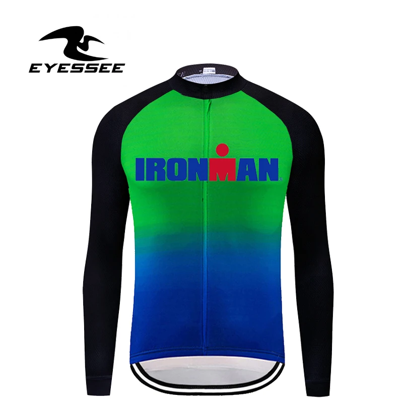 IRONMAN, мужские майки для велоспорта с длинным рукавом, Pro, для велоспорта, MTB, мужские майки для велоспорта, весна-лето, для соревнований, одежда для велоспорта