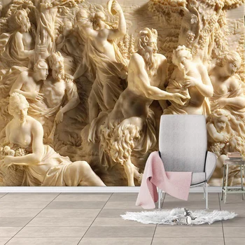 

Custom Photo Wall Paper European Style Character Statue 3D Stereoscopic Hotel Living Room Bedroom Wall Decor Art Mural Wallpaper