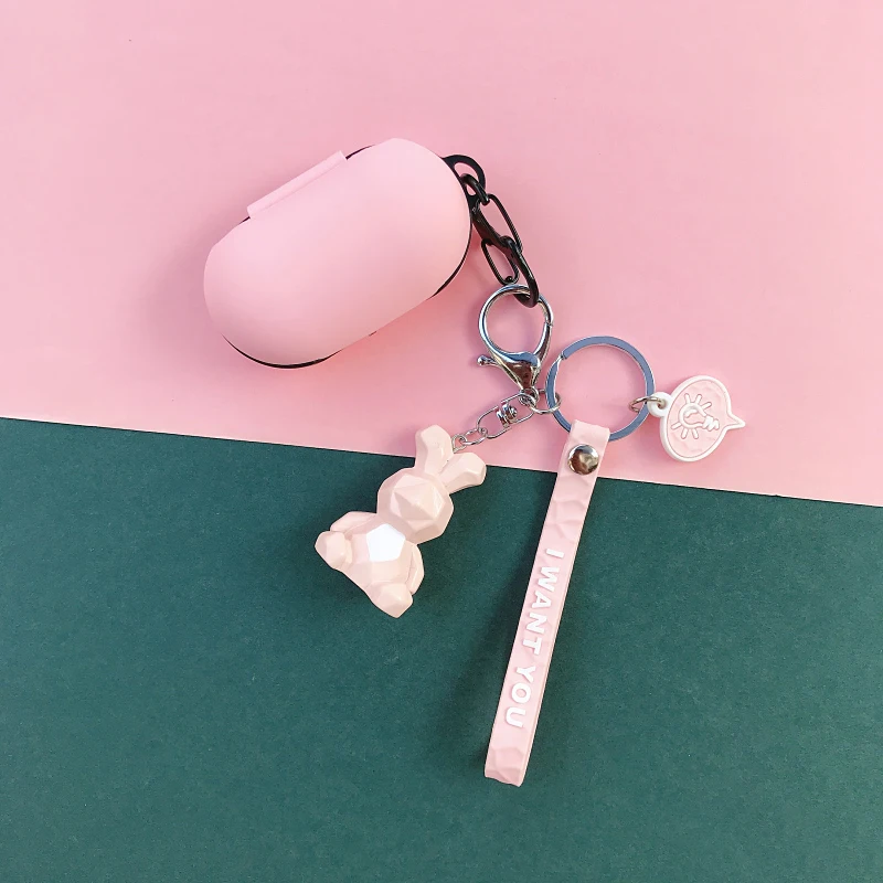 pink Защитный чехол для samsung Galaxy Buds, чехол с откидной крышкой и брелоком, водонепроницаемый противоударный чехол s - Цвет: pink