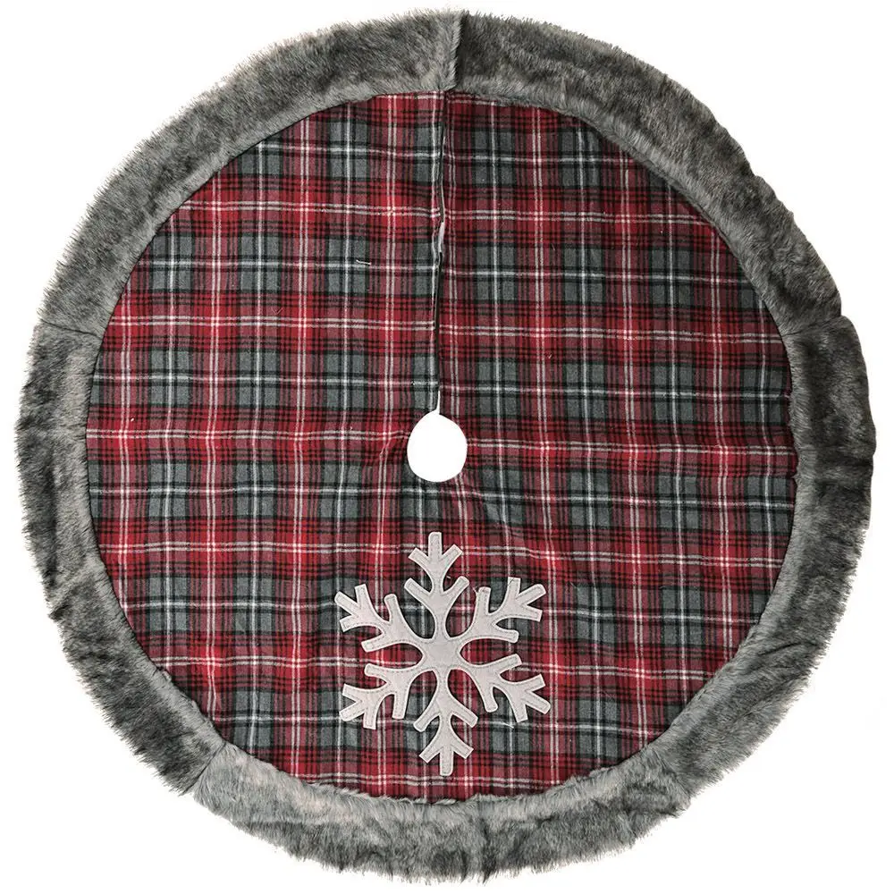 Christmas Tree Skirt 120cm Round Carpet Christmas Decorations for Home Floor Mat New Year Xmas Tree Skirts 47 inch