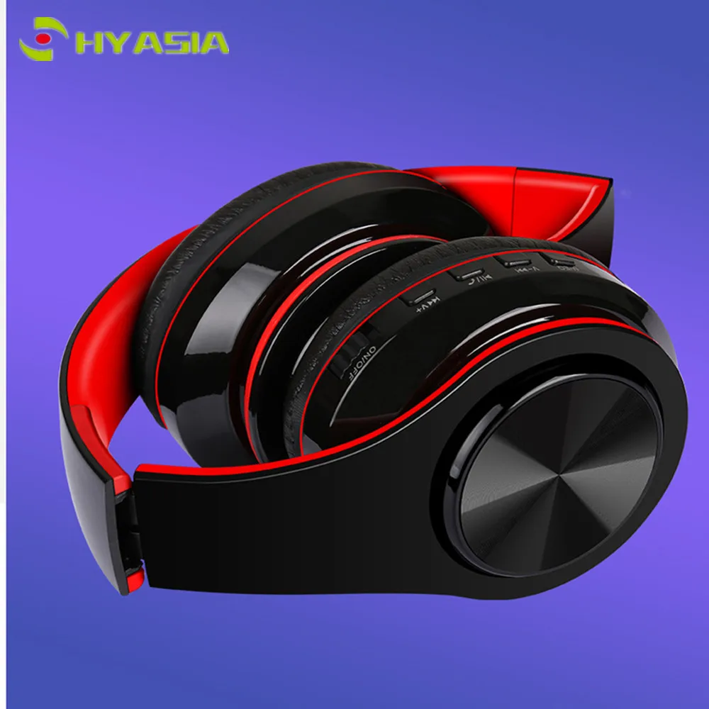 HYASIA наушники Bluetooth наушники Музыка Беспроводная спортивная Гарнитура Bluetooth 5,0 Поддержка FM TF с микрофоном для ПК Mp3