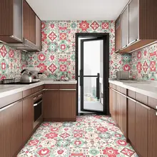 Floor Stickers Bathroom Vinyl Waterproof Non-Slip Wallpapers Self-Adhesive Stickers Kitchen Thicken Wall Stickers Wear-Resistant