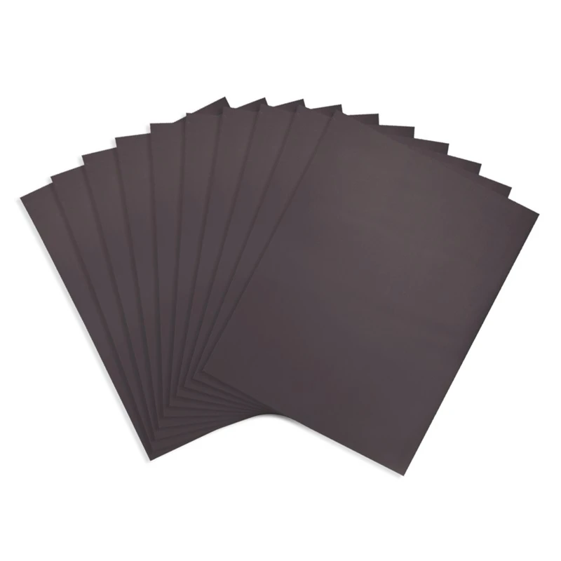 A4 Size 10pcs/set Rubber Soft Magnet Sheets For Crafts Cutting Dies Storage Easy To Cut Strong Flexible Black Magnetic Mats 2021
