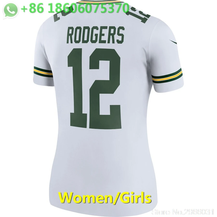 Green Bay shipping A+++ качественная женская майка 12 Aaron Rodgers Clay Matthews 52 Ha Clinton-Dix 21 Jordy Nelson 87 - Цвет: for women