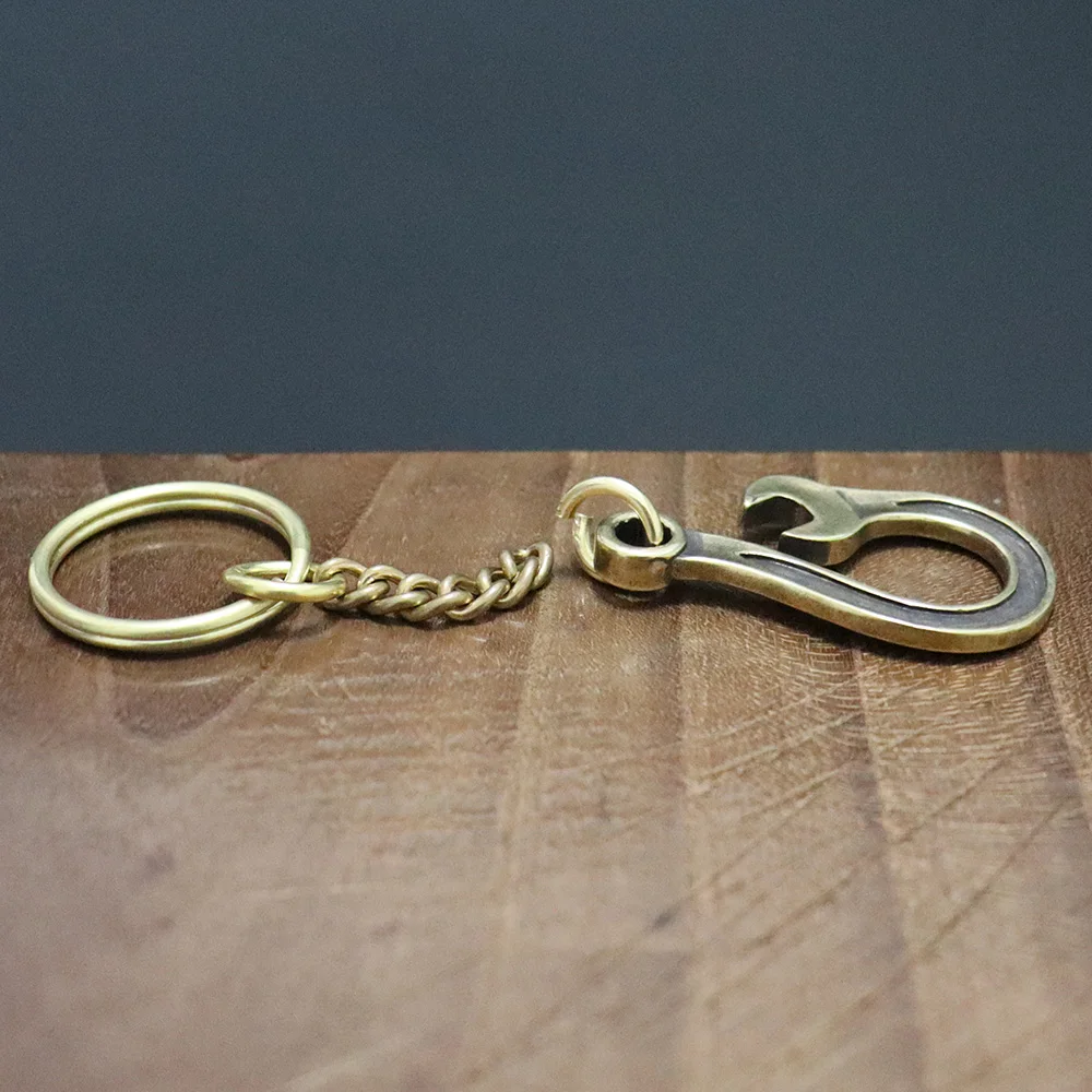 wrench keychain pendants copper (7)