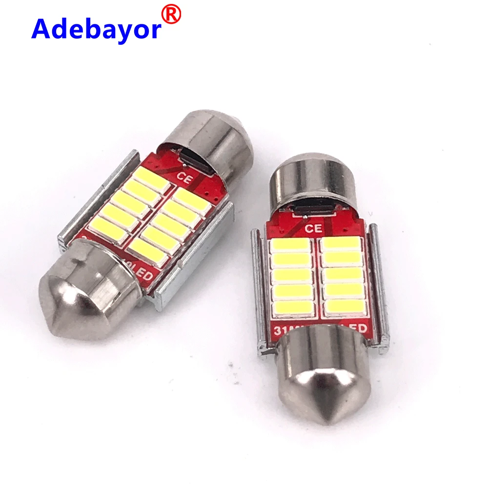 20 шт гирлянда 31 мм 36 мм 39 мм 41 мм C5W автоматический светильник 12 SMD 4014 светодиодный автомобильный интерьерный купольный светильник лампа для чтения белый DC12V Adebayor светодиодный