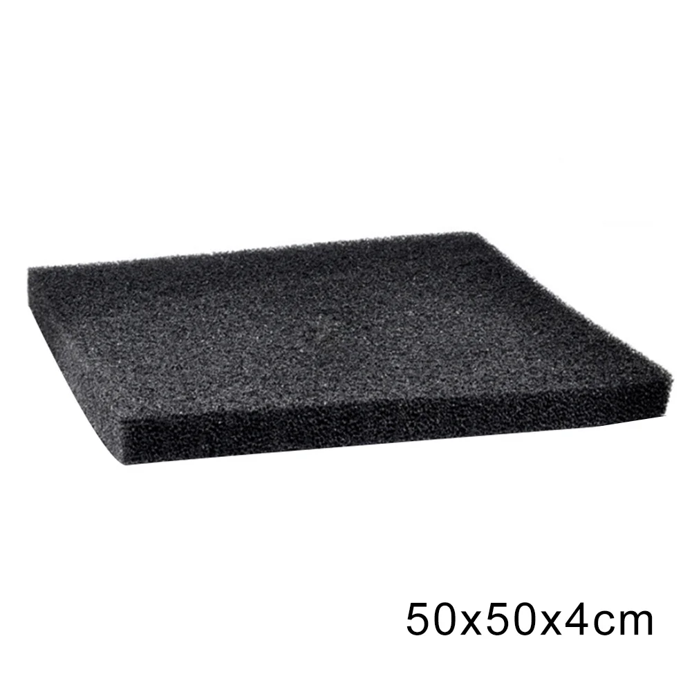 50cmx50cmx4cm Аквариум биохимический фильтр Губка черная фильтрация пены аквариум Pad скиммер долгое время использования губка поставка резервуар H99F - Цвет: 50cmx50cmx4cm