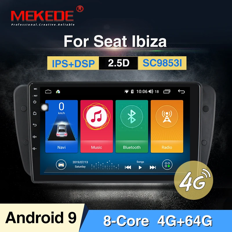 MEKEDE 11024x600 Android9.0 радио автомобильный DVD для сиденья IBIZA 2009- с лучшим радио зеркальное соединение вариант DVR DAB антенна