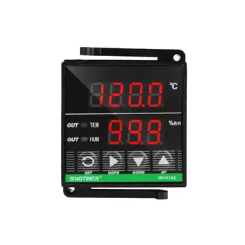 

Digital PID Temperature Humidity Controller 100-240V 2 Display Thermostat Relay