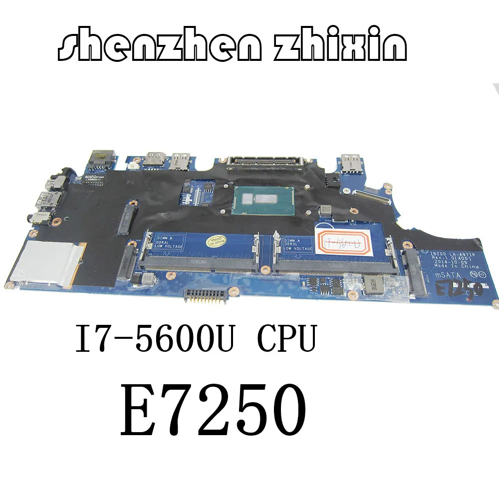For Dell Latitude E7250 Laptop motherboard I7-5600U CPU CN-0TPHC4 ZBZ00 LA-A971P Mainboard | Компьютеры и офис