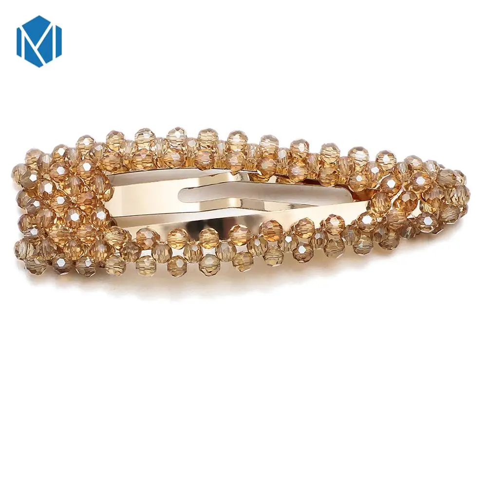 Hair Pins G M MISM, корейские элегантные Стразы, тонкие обручи для волос для женщин и девушек, короткие сверкающие Кристальные аксессуары для волос, модные резинки для волос - Цвет: Hair Pins G