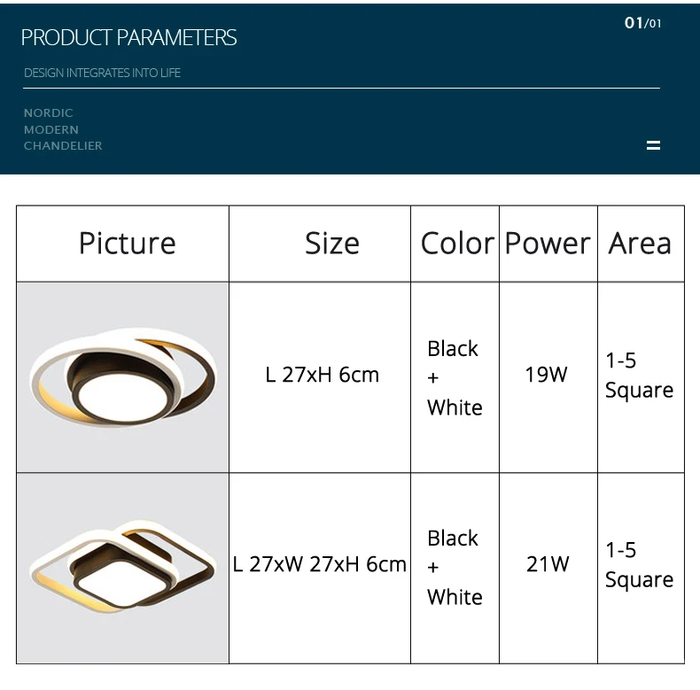 Modern LED ceiling lights for kitchen corridor night corridor balcony entrance Round / square modern LED ceiling lamp for home