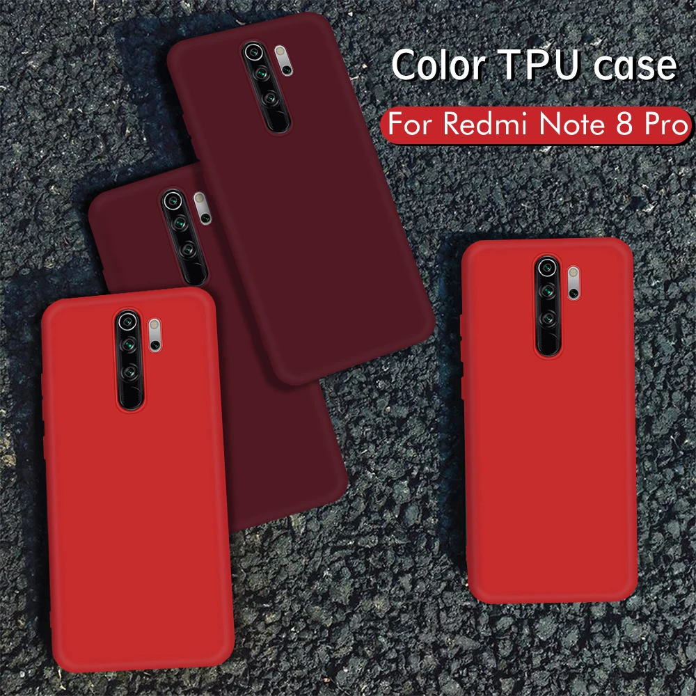 Soft Silicone TPU Case For Xiaomi Redmi 7 Note 8 6 Pro Liquid Protective Back Coque 5 |